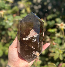 Load image into Gallery viewer, DISCOUNTED - Damaged Tip - Large Smoky Double Point Quartz With Garden
