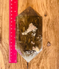 Load image into Gallery viewer, DISCOUNTED - Damaged Tip - Large Smoky Double Point Quartz With Garden
