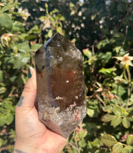 Load image into Gallery viewer, DISCOUNTED - Damaged Tip - Large Smoky Double Point Quartz With Garden
