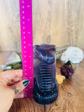 Load image into Gallery viewer, Purple Fluorite Cobra Carving
