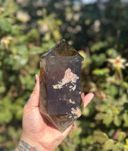 Load image into Gallery viewer, DISCOUNTED - Damaged Tip - Large Smoky Double Point Quartz With Garden
