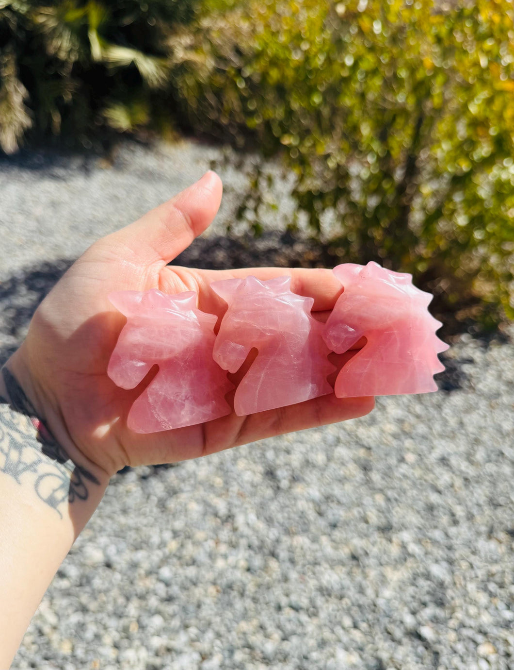 Rose Quartz Unicorn Carving - Pink Crystals - Divine Feminine - Intuitively Chosen