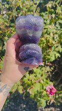Load and play video in Gallery viewer, Purple Fluorite Cobra Carving
